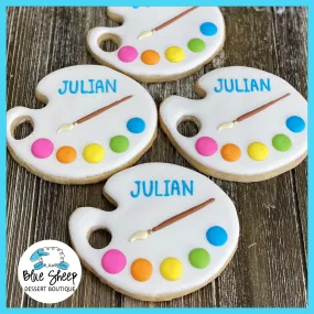 Artist Palette Decorated Cookies