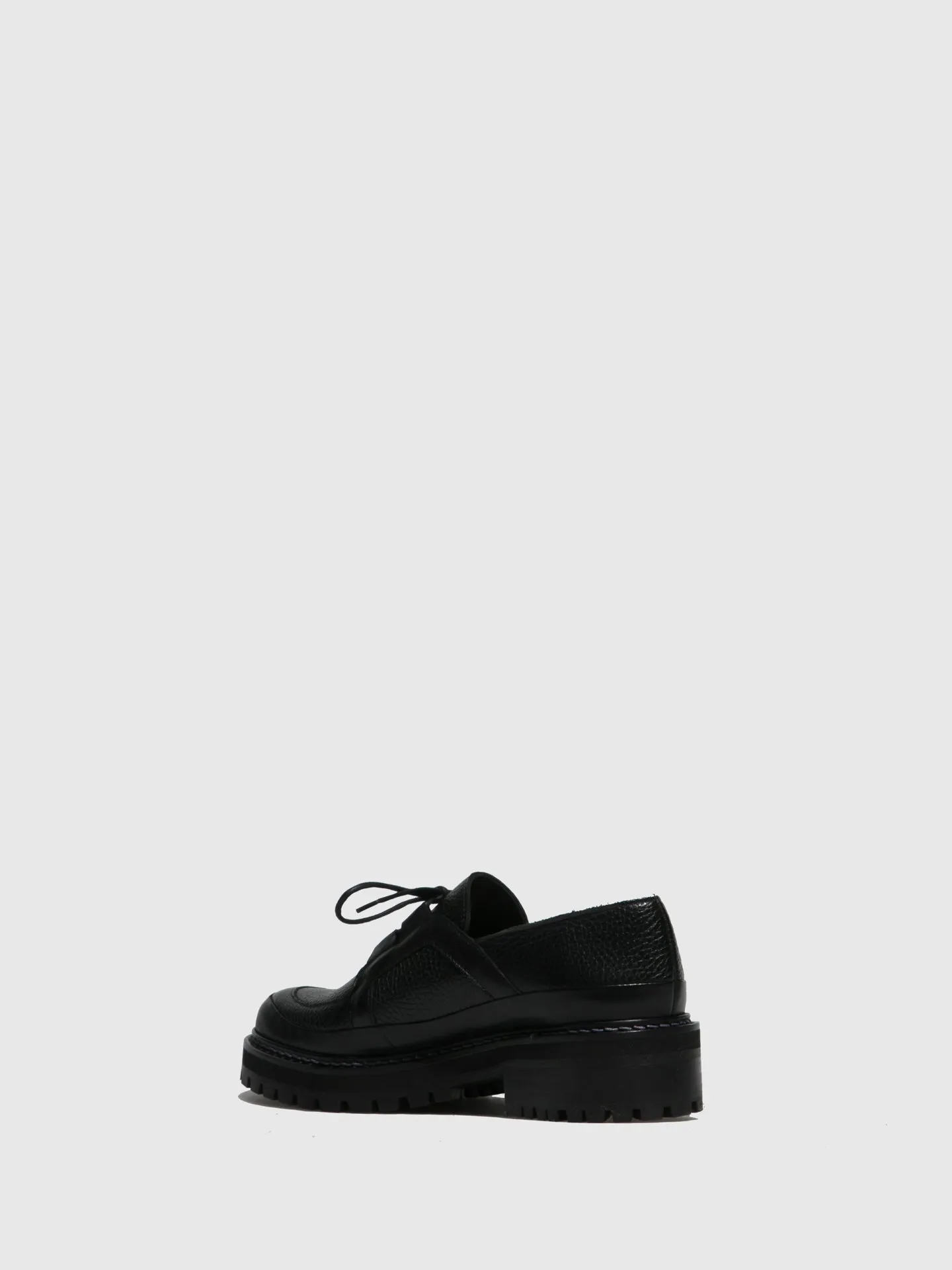 Black Lace-up Loafers