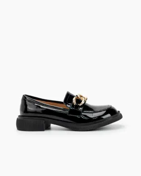 Chain  Lightweight Slip On Flat Penny Loafers