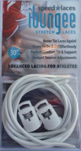 Ibungee Stretch No Tie Laces White