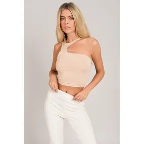 Nude Cut Out Crop Top