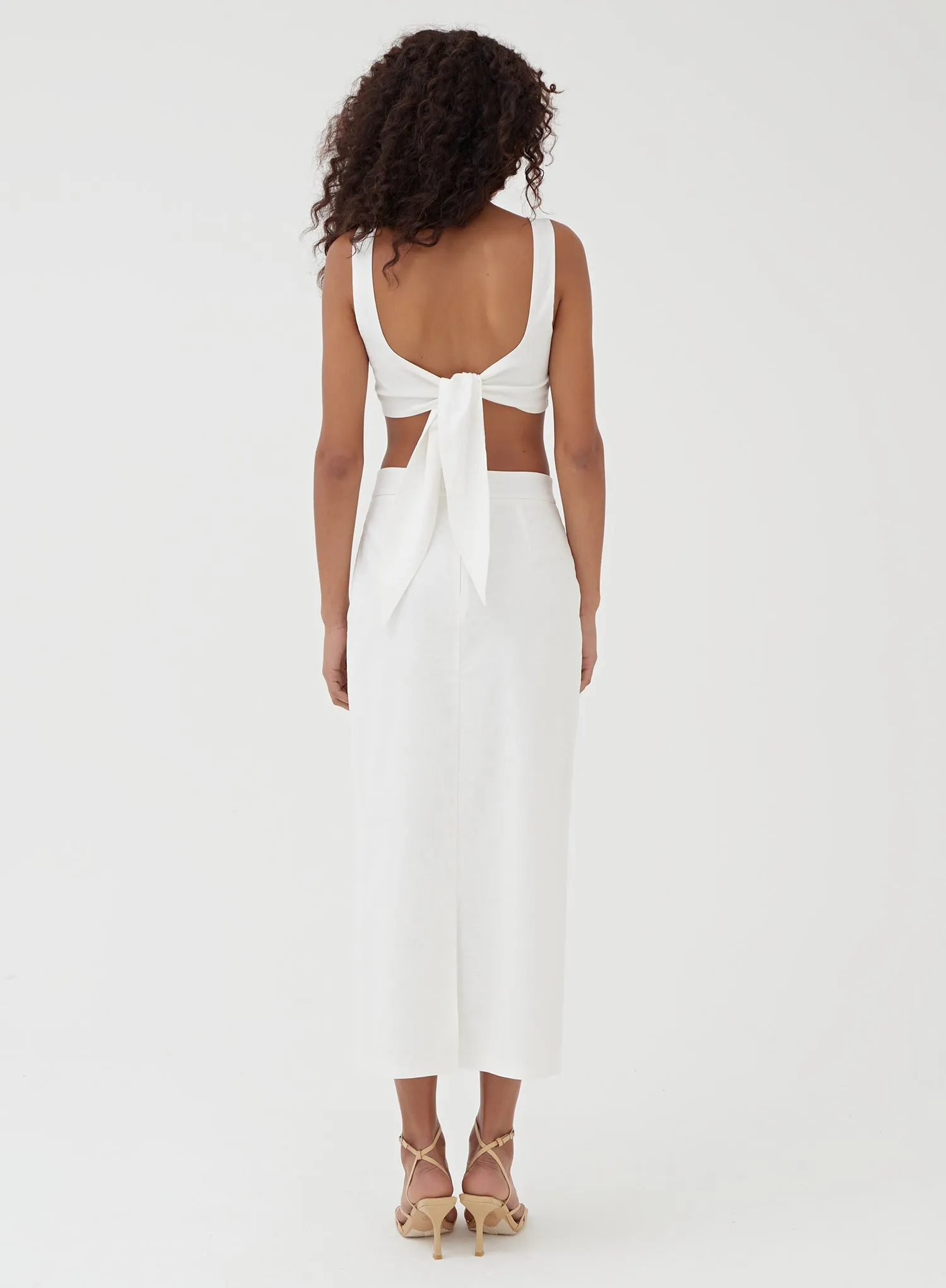 White Linen Maxi Skirt - Cheyanne